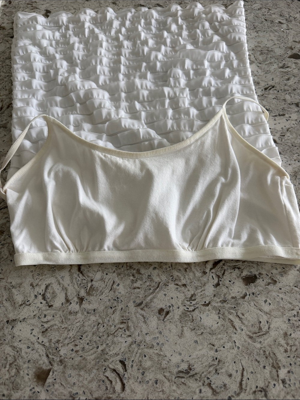Energie White Ruffle Cami Tank Top - Picture 6 of 6